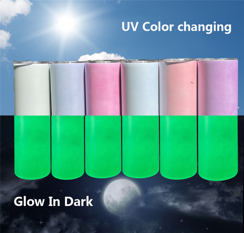 Glow in the Dark & ​​UV color change Series Tumbler Cup Mug Bottle (9)