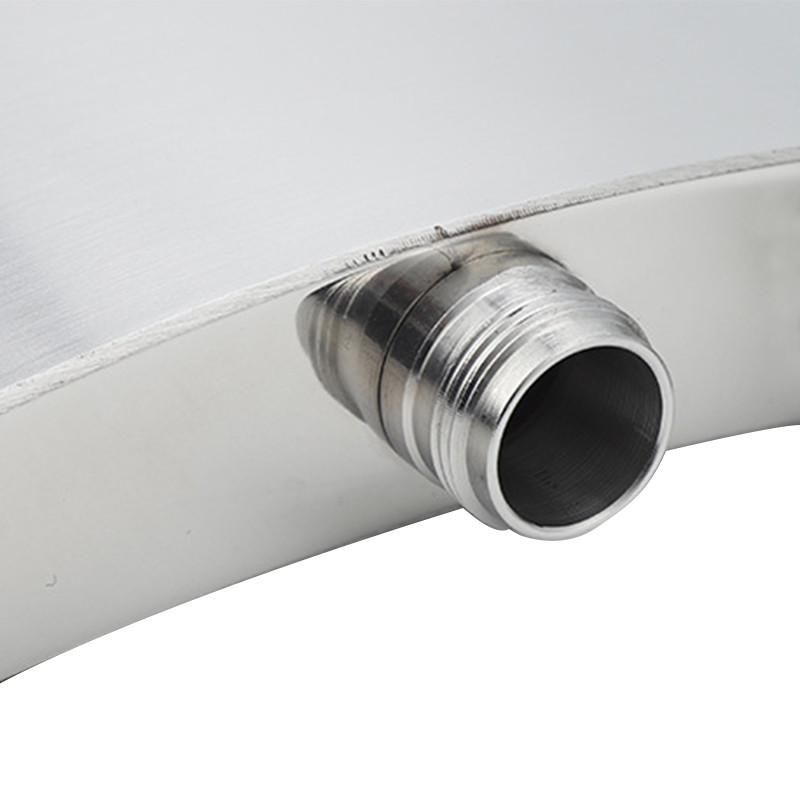 7oz Stainless steel portable square wine hip flask with sealed steel lid (5)