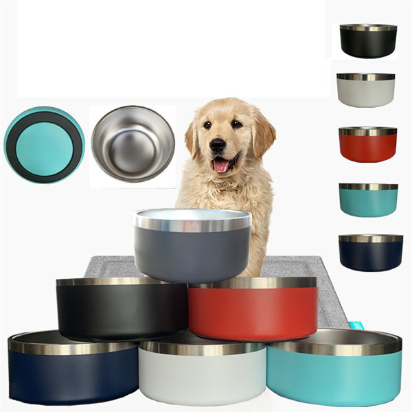 32/64oz Dog Bowl Stainless Steel Dog Water Bowl Non-Slip Dog Food Bowls  Portable Pet Feeder Bowls for Medium Large Dogs Cats 